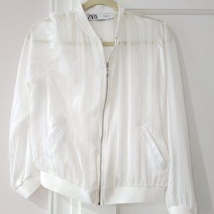 Zara White See through Jacket